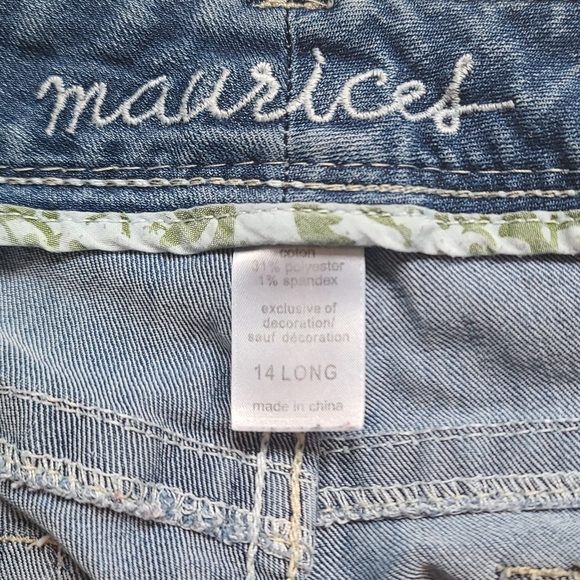 Maurices size 14 long Straight leg distressed jeans - Picture 2 of 11